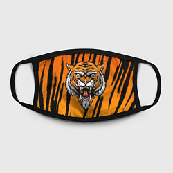 Маска для лица Разгневанный тигр голова, цвет: 3D-принт — фото 2