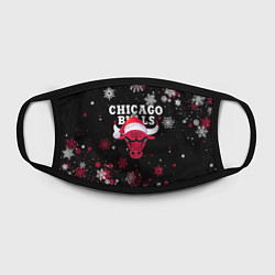 Маска для лица НОВОГОДНИЙ CHICAGO BULLS 2022 СНЕЖИНКИ, цвет: 3D-принт — фото 2