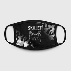 Маска для лица Группа Skillet и Рок Кот, цвет: 3D-принт — фото 2