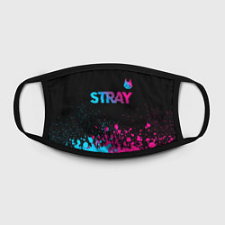 Маска для лица Stray - neon gradient logo, цвет: 3D-принт — фото 2