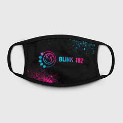 Маска для лица Blink 182 - neon gradient: надпись и символ, цвет: 3D-принт — фото 2