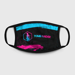 Маска для лица Tomb Raider - neon gradient: надпись и символ, цвет: 3D-принт — фото 2