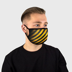 Маска для лица Черно-желтая опасность, цвет: 3D-принт
