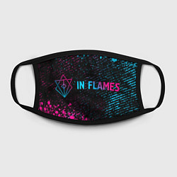 Маска для лица In Flames - neon gradient: надпись и символ, цвет: 3D-принт — фото 2