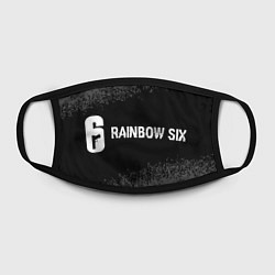 Маска для лица Rainbow Six glitch на темном фоне: надпись и симво, цвет: 3D-принт — фото 2