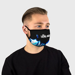 Маска для лица Blink 182 blue fire, цвет: 3D-принт