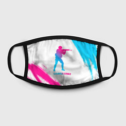 Маска для лица Counter Strike neon gradient style, цвет: 3D-принт — фото 2