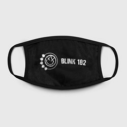 Маска для лица Blink 182 glitch на темном фоне по-горизонтали, цвет: 3D-принт — фото 2