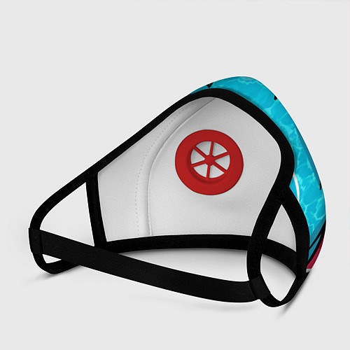 Маска с клапаном Water Elemental - Дух воды / 3D-Красный – фото 3