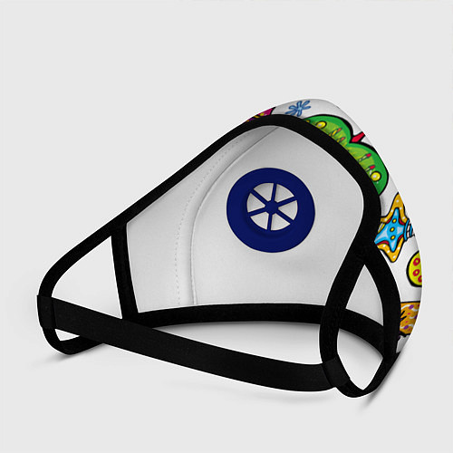 Маска с клапаном Наступающий 2017 год / 3D-Синий – фото 3