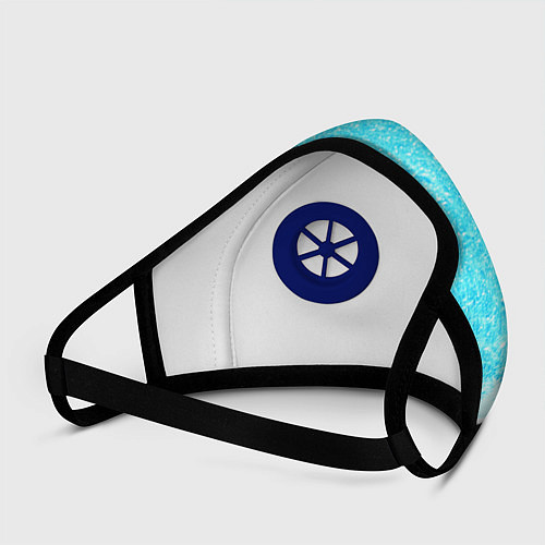 Маска с клапаном Санта-хипстер / 3D-Синий – фото 3