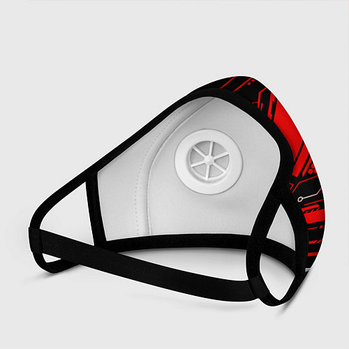 Маска с клапаном CS:GO - Кирилл / 3D-Белый – фото 3