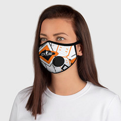Маска с клапаном CS:GO Techno Asiimov, цвет: 3D-черный