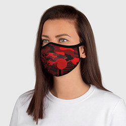 Маска с клапаном CS:GO Red Camo, цвет: 3D-красный