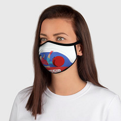 Маска с клапаном Russia Footballer, цвет: 3D-красный