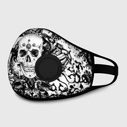 Маска с клапаном Grunge Skull, цвет: 3D-черный — фото 2