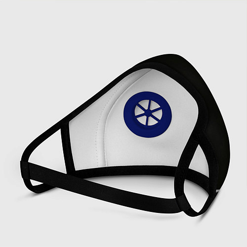 Маска с клапаном Cyberpunk 2077: Yellow Poly / 3D-Синий – фото 3