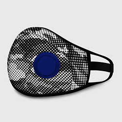 Маска с клапаном Черный камуфляж, цвет: 3D-синий — фото 2