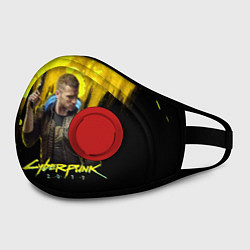 Маска с клапаном Cyberpunk 2077, цвет: 3D-красный — фото 2