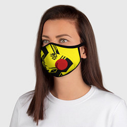 Маска с клапаном Cyberpunk 2077: Yellow Samurai, цвет: 3D-красный