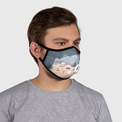 Маска с клапаном Новогодние каникулы, цвет: 3D-белый — фото 2