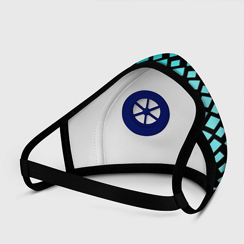 Маска с клапаном НЕОНОВЫЙ ГОНЩИК / 3D-Синий – фото 3