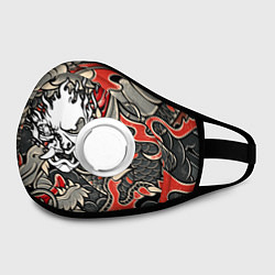 Маска с клапаном CYBERPUNK2077 SAMURAI, цвет: 3D-белый — фото 2
