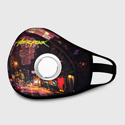 Маска с клапаном CYBERPUNK 2077:КИБЕРПАНК S, цвет: 3D-белый — фото 2