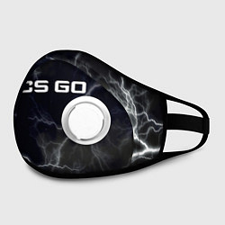 Маска с клапаном CS GO, цвет: 3D-белый — фото 2