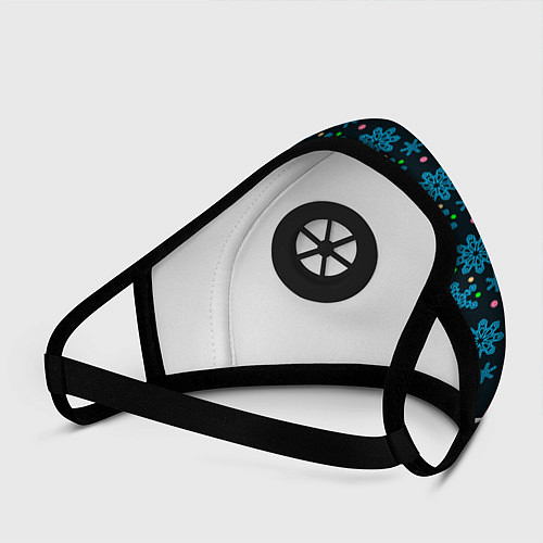 Маска с клапаном НОВОГОДНИЙ СВИТЕР / 3D-Черный – фото 3