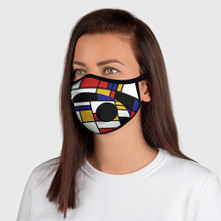 Маска с клапаном Color blocking, цвет: 3D-черный