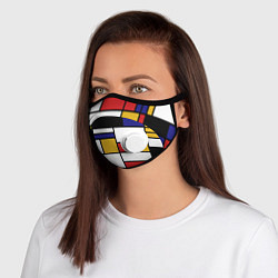 Маска с клапаном Color blocking, цвет: 3D-белый