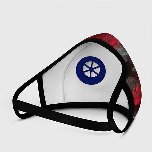 Маска с клапаном CS GO Red heat / 3D-Синий – фото 3