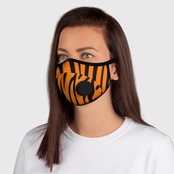 Маска с клапаном Текстура тиграtiger, цвет: 3D-черный