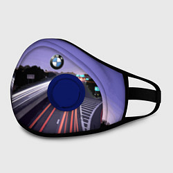 Маска с клапаном BMW Ночная трасса, цвет: 3D-синий — фото 2