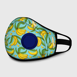 Маска с клапаном Banana pattern Summer Fashion 2022, цвет: 3D-синий — фото 2