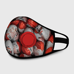 Маска с клапаном Фон из киндер сюрприз, цвет: 3D-красный — фото 2