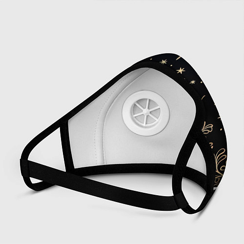 Маска с клапаном Новогоднее настроение лес / 3D-Белый – фото 3