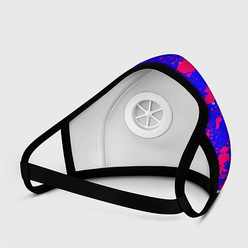 Маска с клапаном Cyberpunk neon steel / 3D-Белый – фото 3