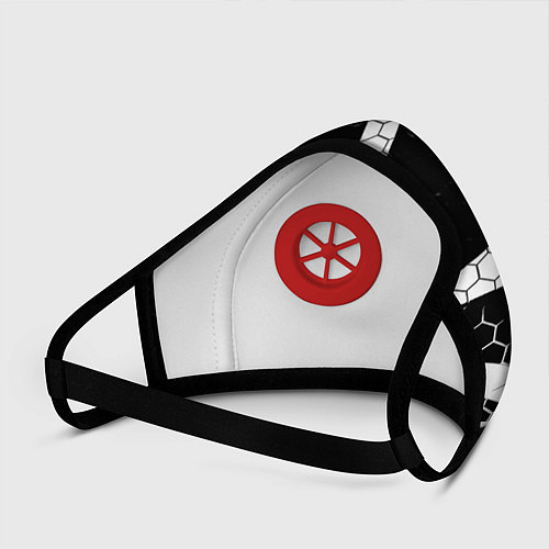 Маска с клапаном Samurai соты краски / 3D-Красный – фото 3