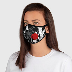 Маска с клапаном Samurai соты краски, цвет: 3D-красный