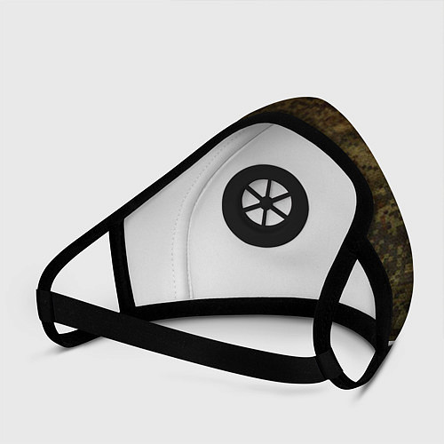 Маска с клапаном Камуфляж: Россия / 3D-Черный – фото 3