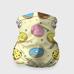 Бандана-труба Сладкие пончики, цвет: 3D-принт