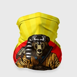 Бандана-труба Медведь охотник, цвет: 3D-принт