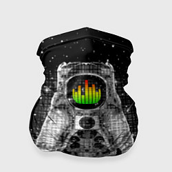Бандана-труба Музыкальный космонавт, цвет: 3D-принт