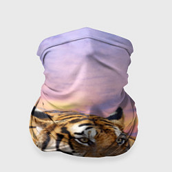 Бандана-труба Тигр на закате, цвет: 3D-принт