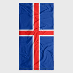 Бандана-труба Флаг Исландии, цвет: 3D-принт — фото 2