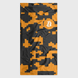 Бандана-труба Bitcoin: Orange Camo, цвет: 3D-принт — фото 2