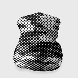 Бандана-труба Черный камуфляж, цвет: 3D-принт