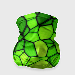 Бандана-труба Зеленая мозаика, цвет: 3D-принт